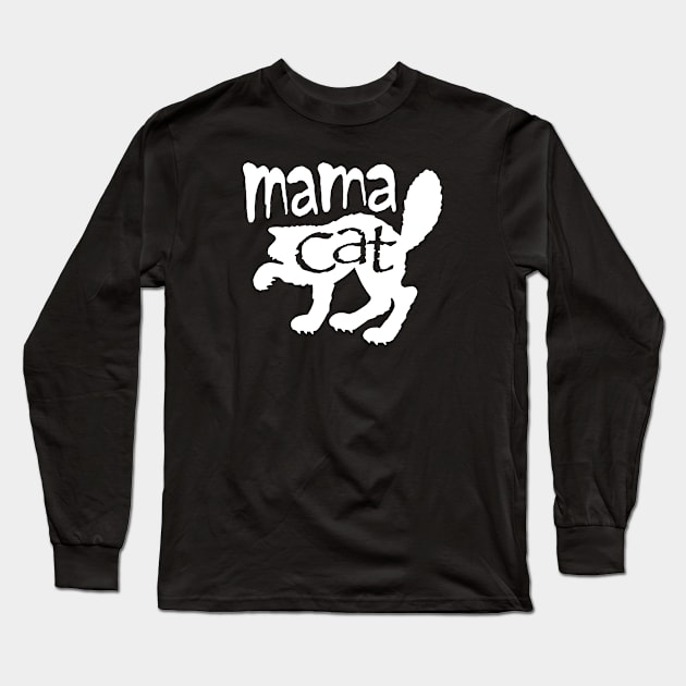 Mama Cat Long Sleeve T-Shirt by Etopix